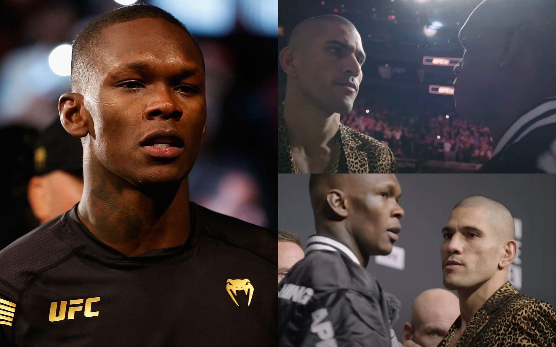 Israel Adesanya (Left); Adesanya and Pereira