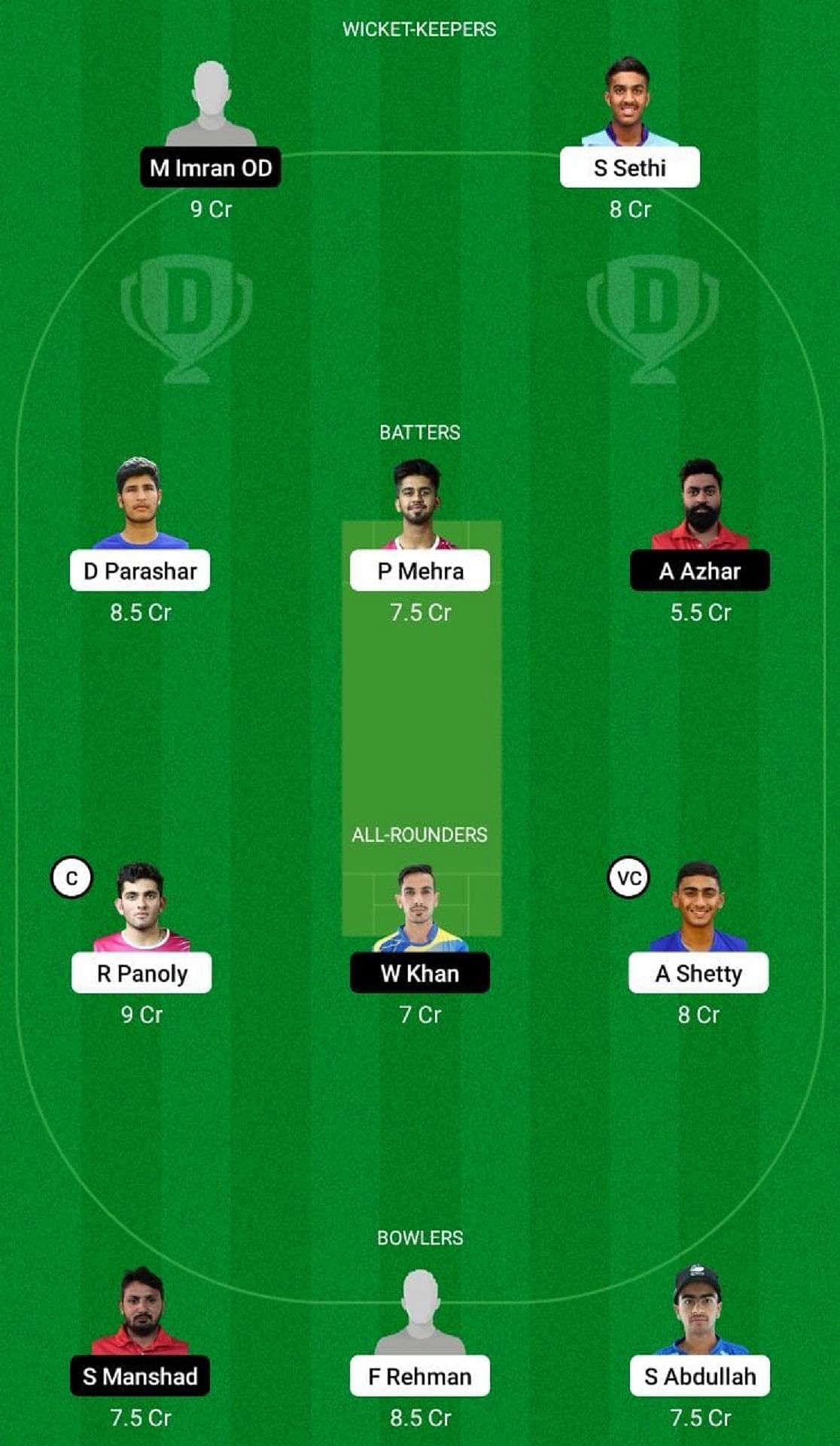 DCS vs DEF Dream11 Fantasy Tip - Head to Head League