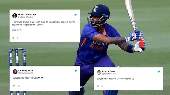 "Proof that Suryakumar Yadav is not made to defend" - Twitterati question the batter's future in longer formats after poor outing in 3rd ODI