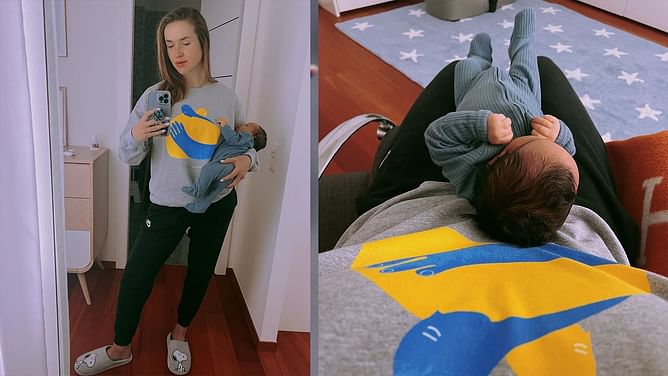 "My best hug buddy" - Elina Svitolina shares new pictures of daughter Skai Monfils