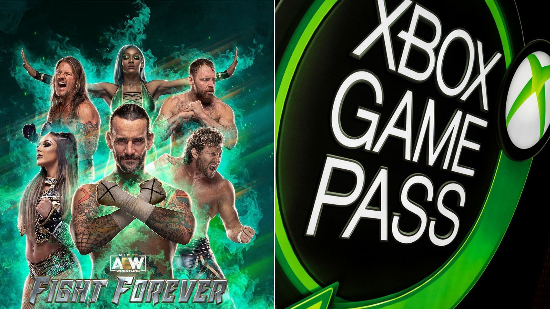 AEW: Fight Forever (left), XBox Game Pass (right)