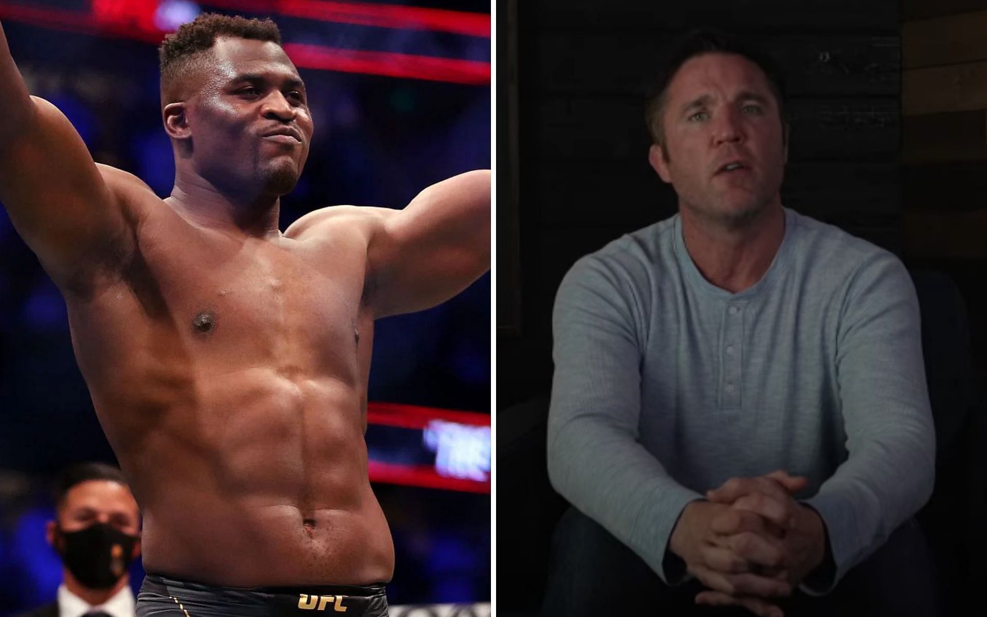 (L) Francis Ngannou (R) Chael Sonnen (Photo credit: Chael Sonnen - YouTube)