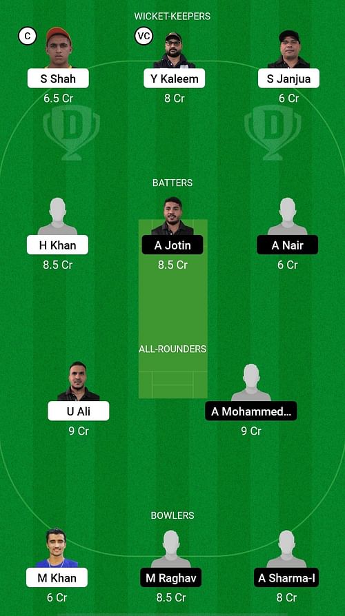 FM vs DDD Dream11 Prediction - ICCA Arabian T20 Cup