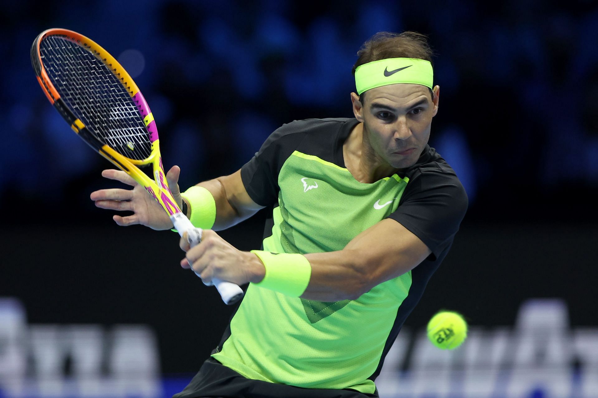 Rafael Nadal during his match on Sunday