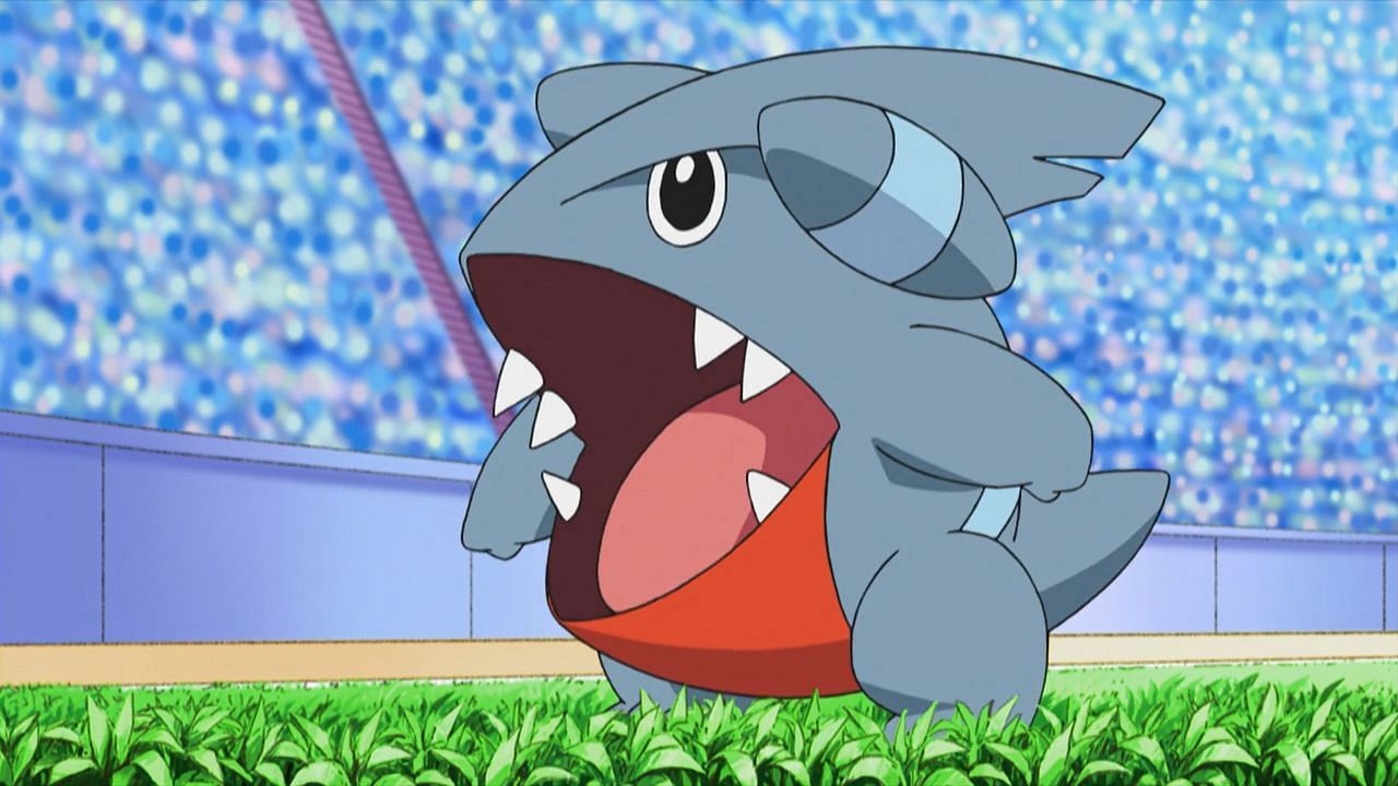 Gible, as it appears in the anime (Image via The Pokemon Company)