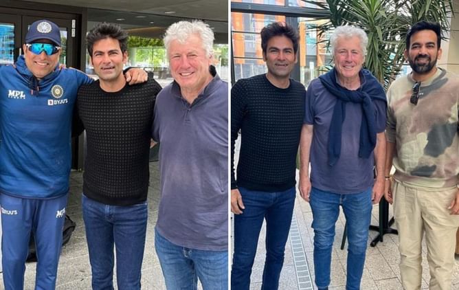 "We recalled old days, shared life updates and pulled his leg" - Mohammad Kaif, Zaheer Khan and VVS Laxman reunite with former India coach John Wright