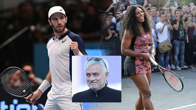 Borna Coric's Jose Mourinho-like 'coaching' from stands in Davis Cup Finals amuses Serena Williams