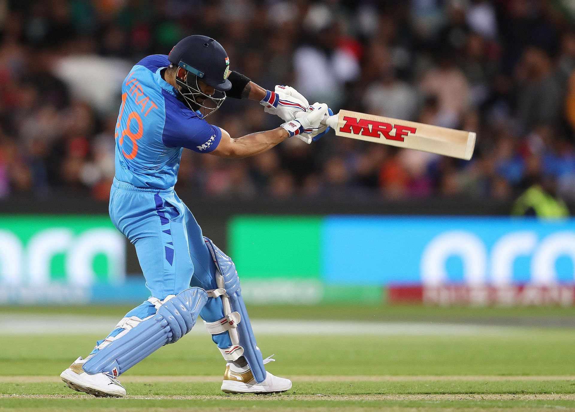 Virat Kohli struck eight fours and a six during his innings.