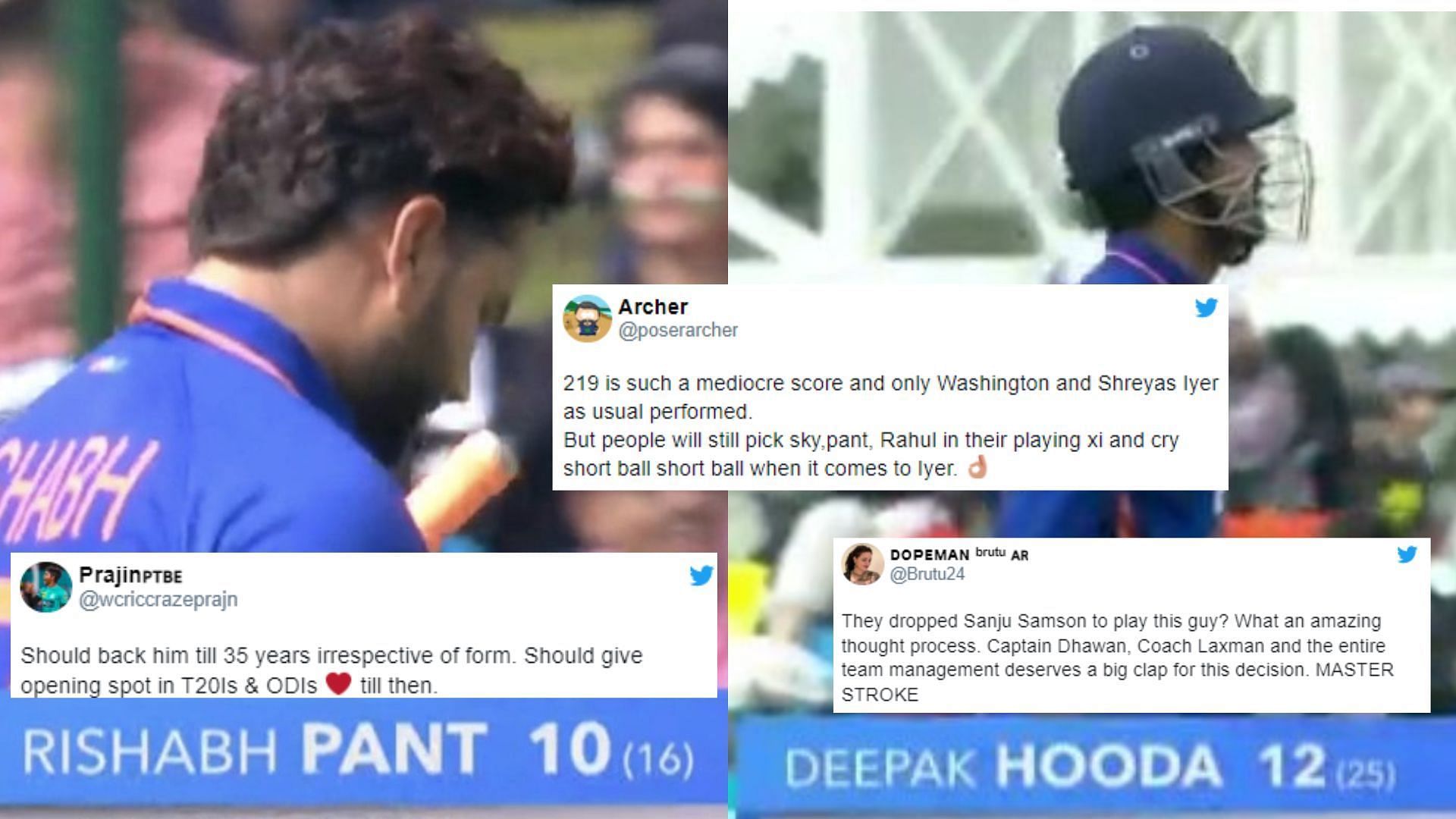 Rishabh Pant (L) and Deepak Hooda once again failed to grab their opportunity. (P.C.:Prime Video)