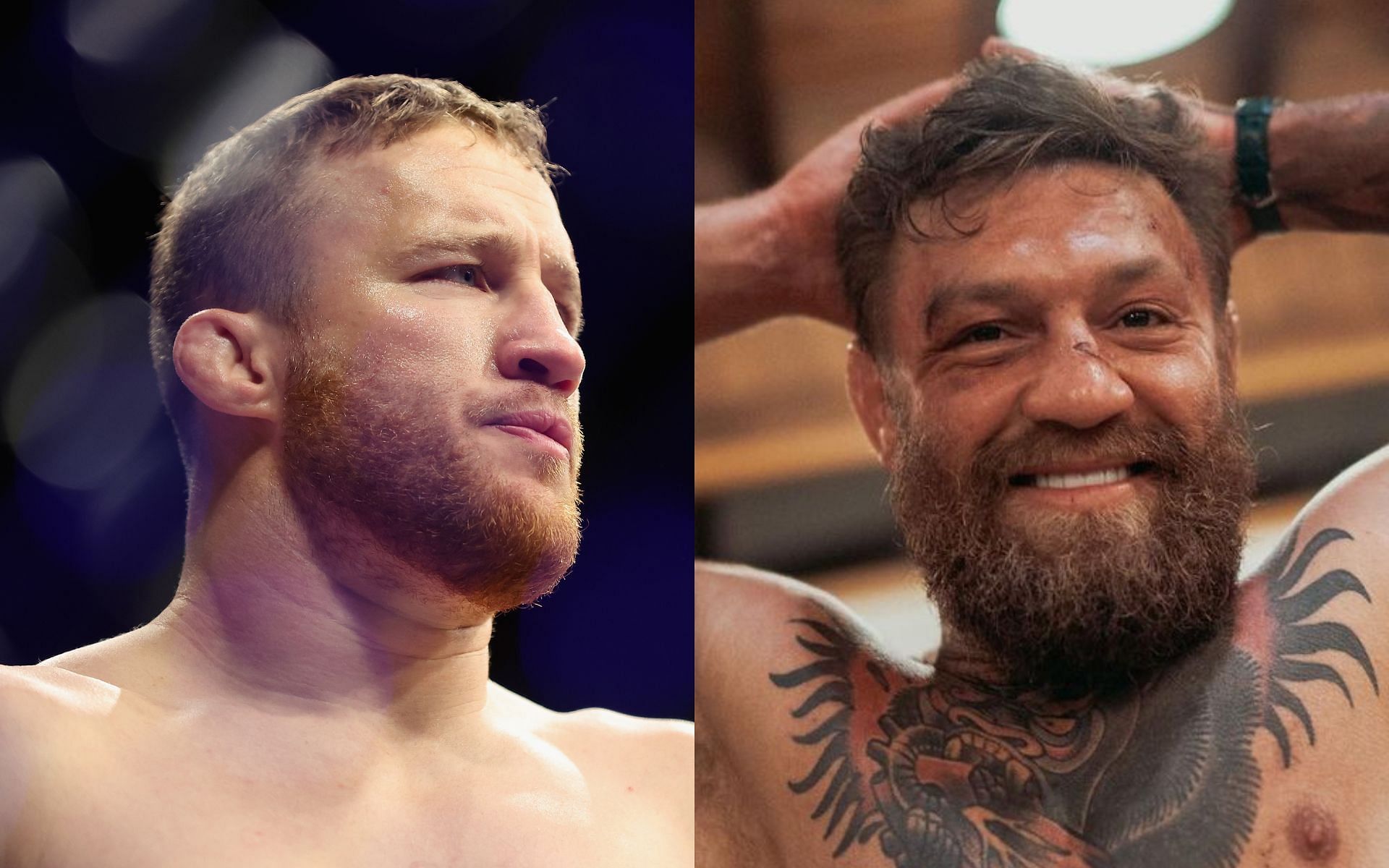 Justin Gaethje (Left), Conor McGregor (Right) [Image courtesy: Getty and @thenotoriousmma on Instagram]