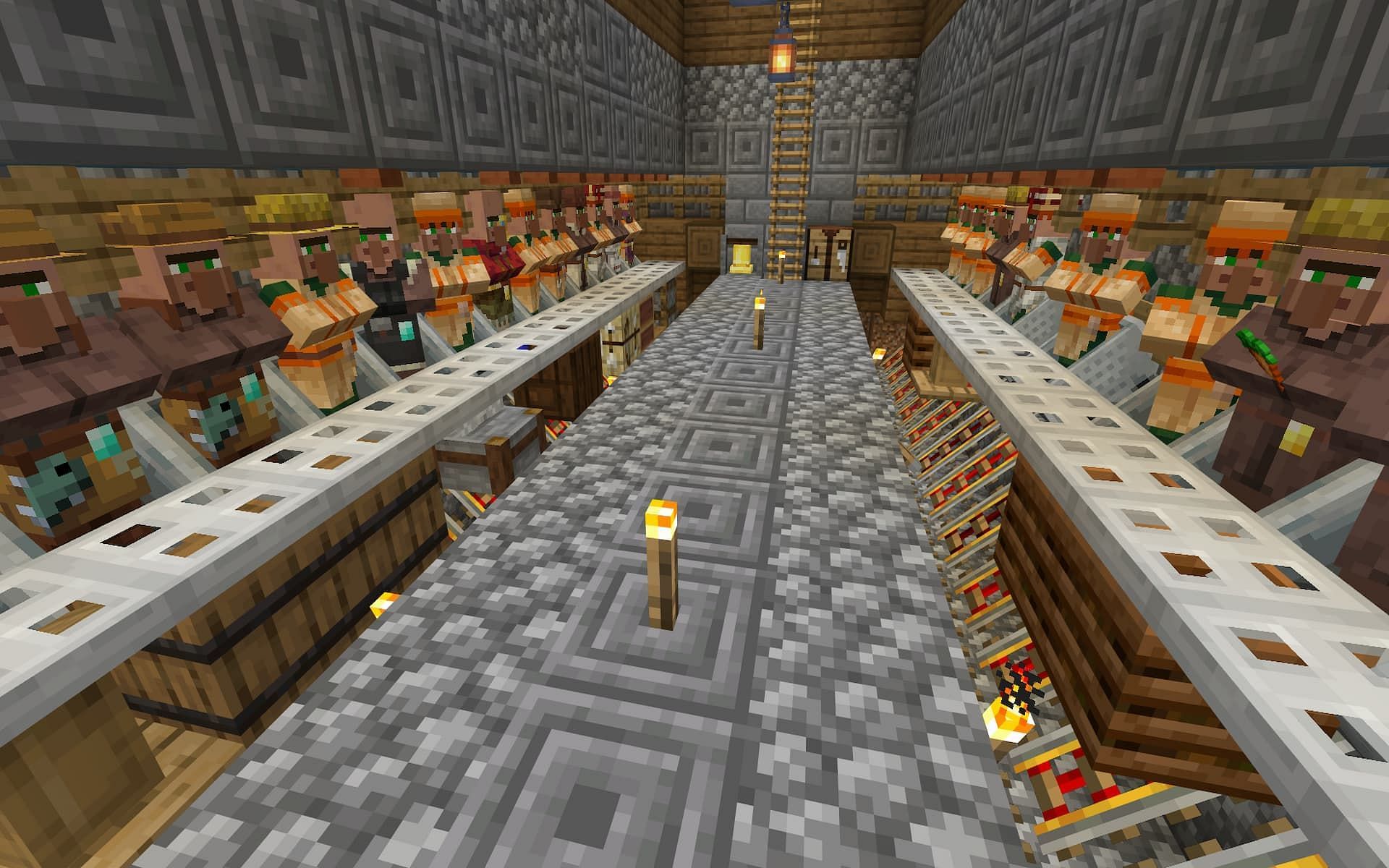 Релиз майнкрафта пе 1.20. Трейдхолл майнкрафт. Minecraft Villager trading Hall. Торговая Лавка майнкрафт. Жители в МАЙНКРАФТЕ торговля.