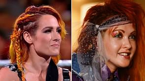 [Photo] The Rock reveals Becky Lynch's look as Cyndi Lauper