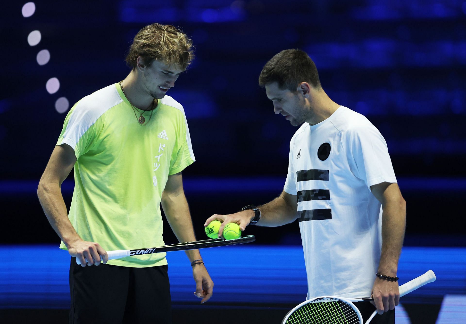 Alexander Zverev and Mischa Zverev (R) at Nitto ATP Tour Finals 