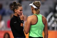 Veronika Kudermetova and Elise Mertens at the 2022 WTA Finals