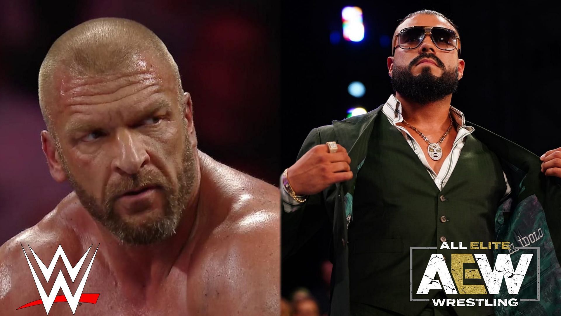 Triple H (Left), Andrade El Idolo (Right).