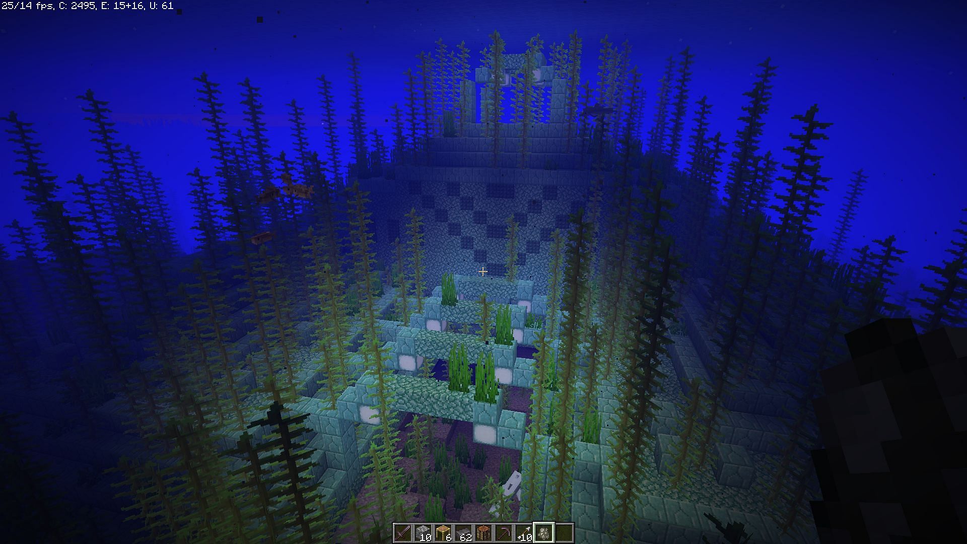 Ocean Monuments are most beautiful structure in terms of configuration (Image via Mojang)