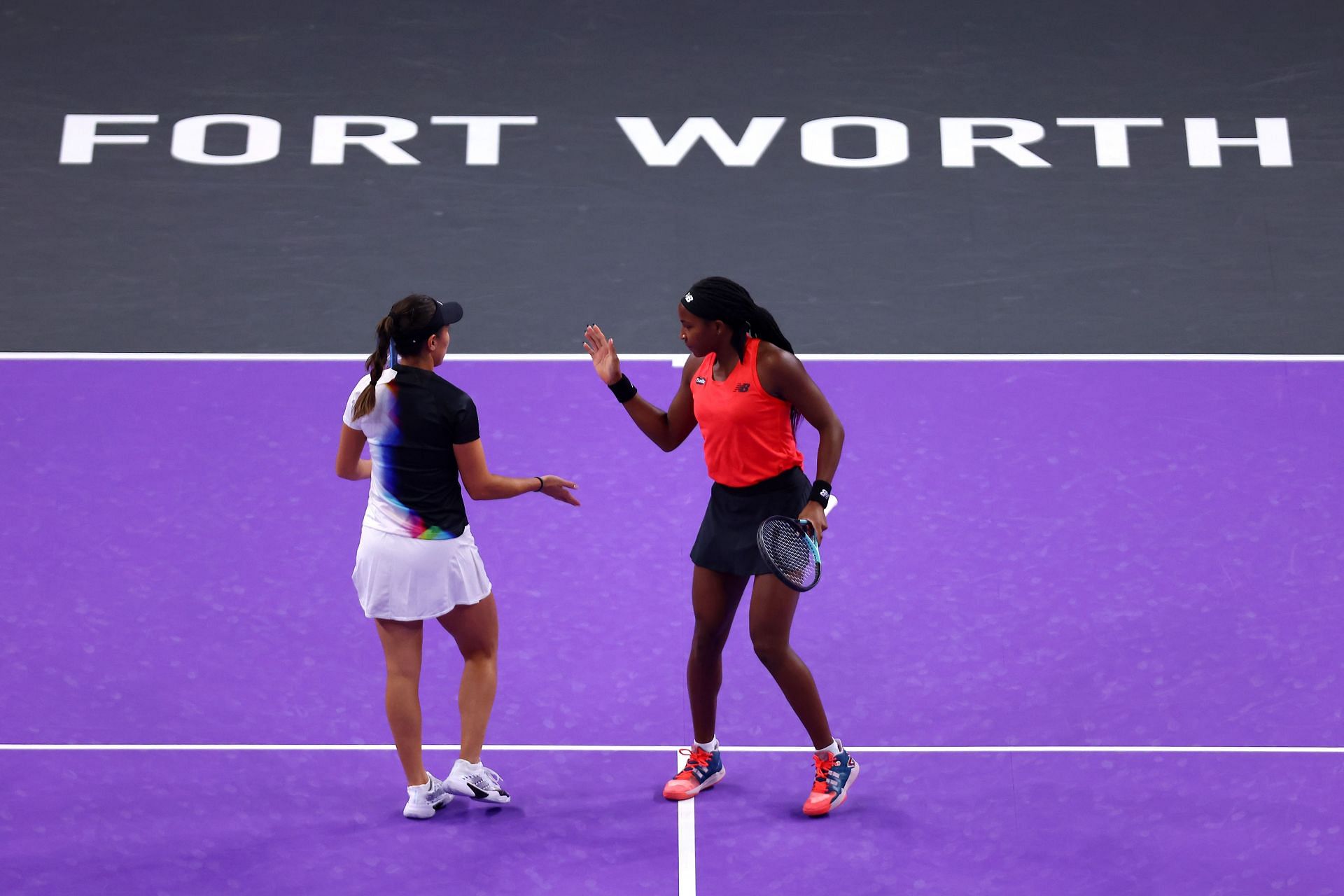 Coco Gauff and Jessica Pegula pictured at the 2022 WTA Finals.
