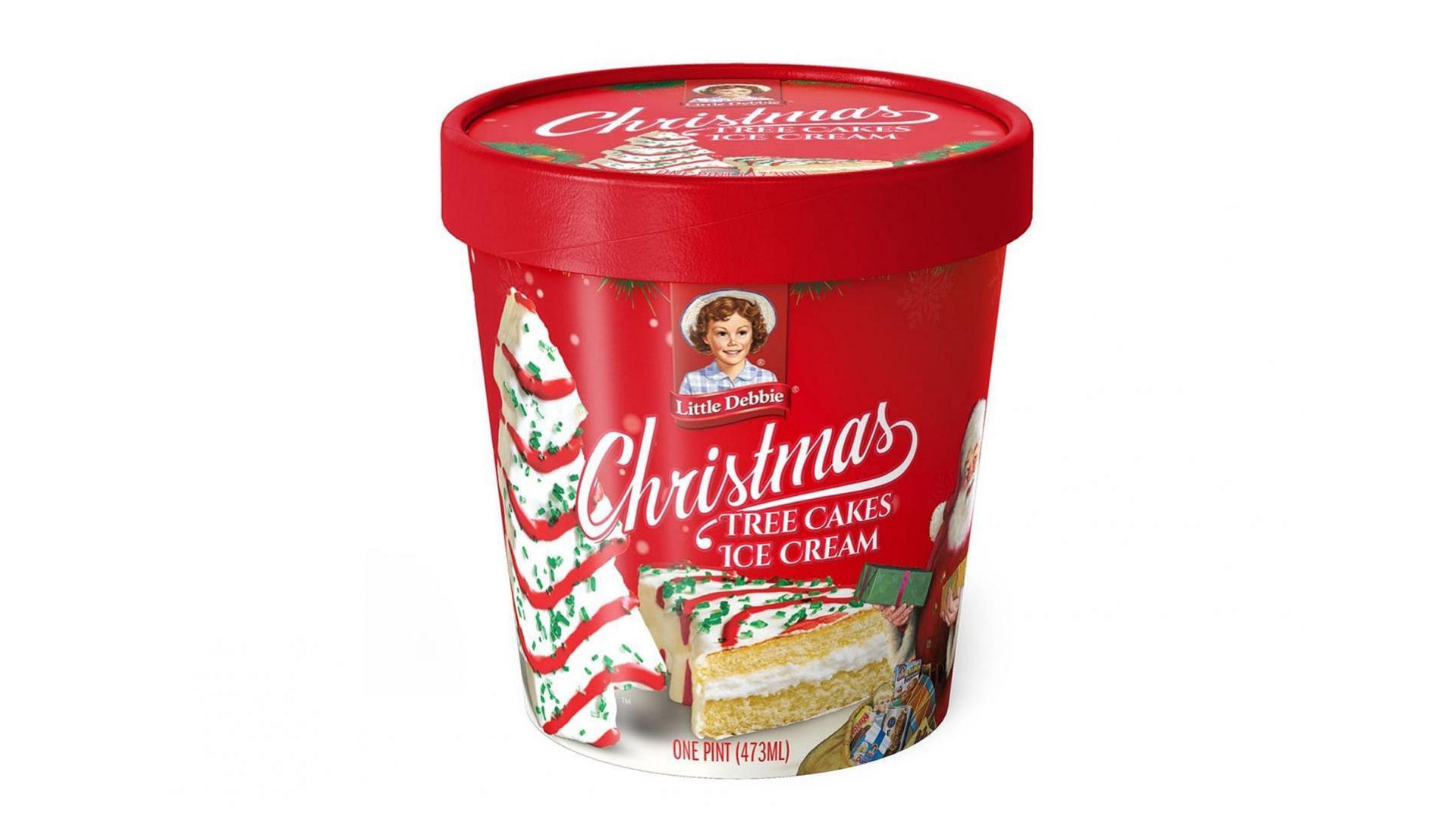 Christmas Tree Cake Ice Cream (Promotional Image by Little Debbie)