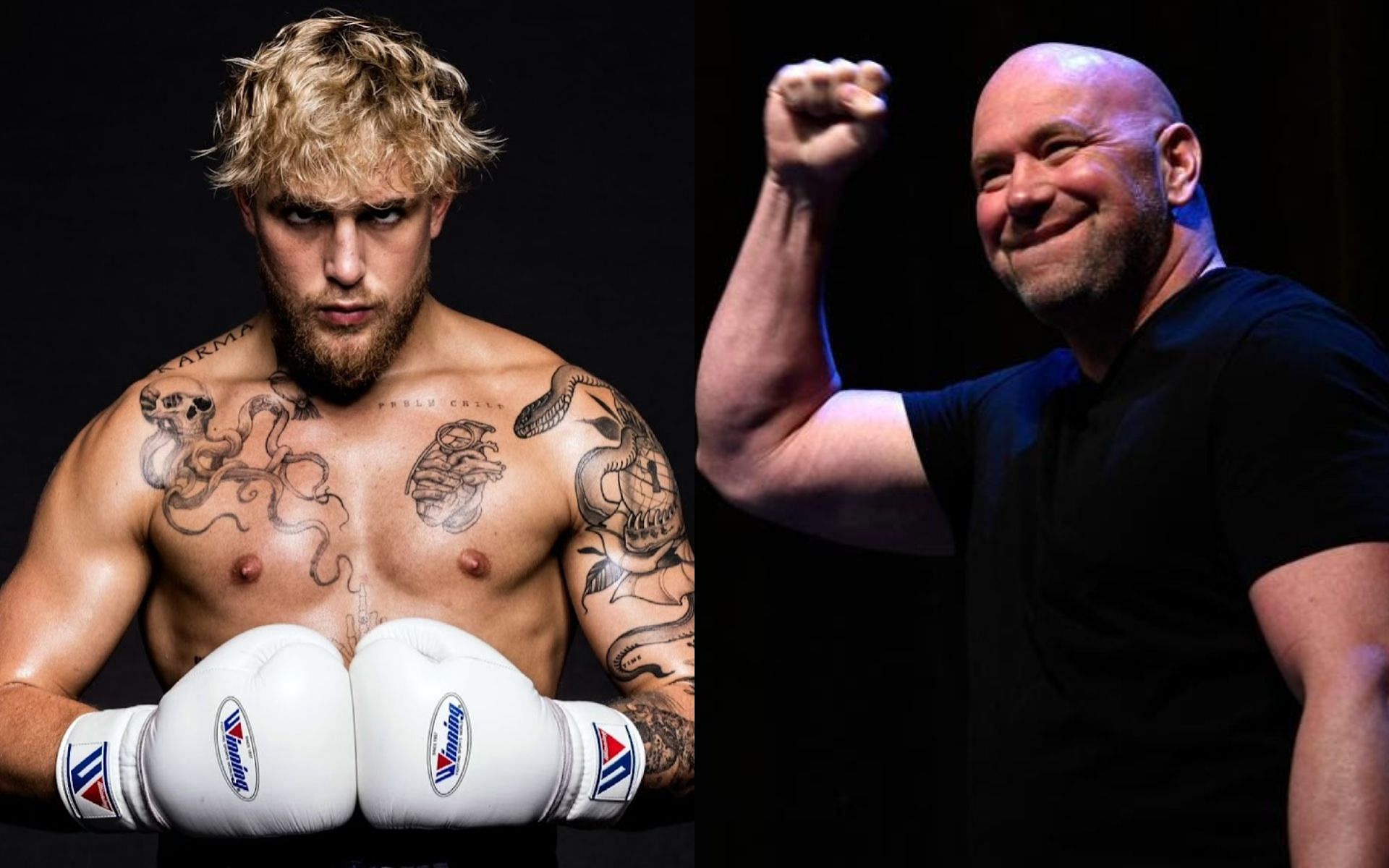 Jake Paul [Left] Dana White [Right]