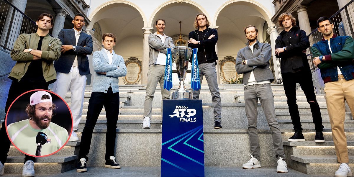 Reilly Opelka saw the funny side of the ATP Finals group photo.