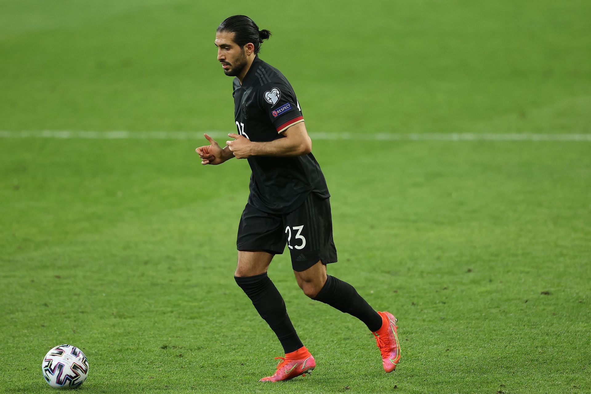 Emre Can in action for Germany during a FIFA World Cup 2022 Qatar Qualifier against Romania