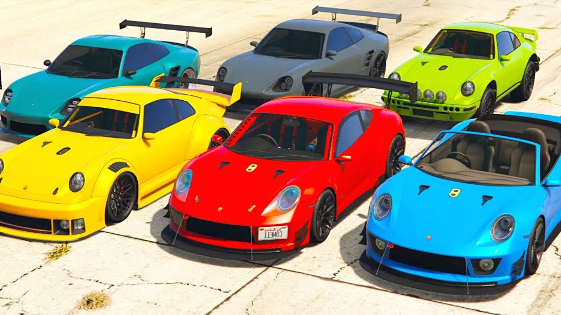A list of all Pfister Comet vehicles available in GTA Online (Image via CONE 11 on YouTube)