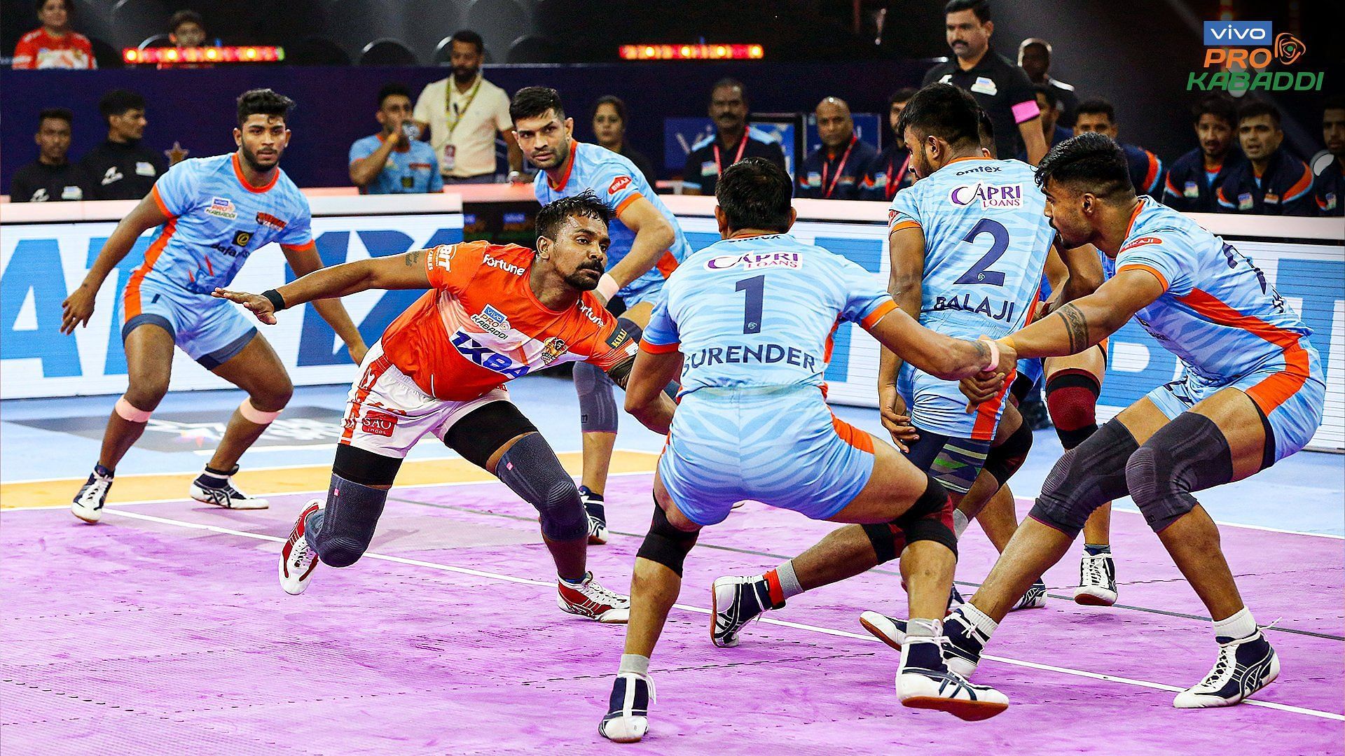 Chandran Ranjit is the captain of the Gujarat Giants in Pro Kabaddi 2022 (Image: PKL)