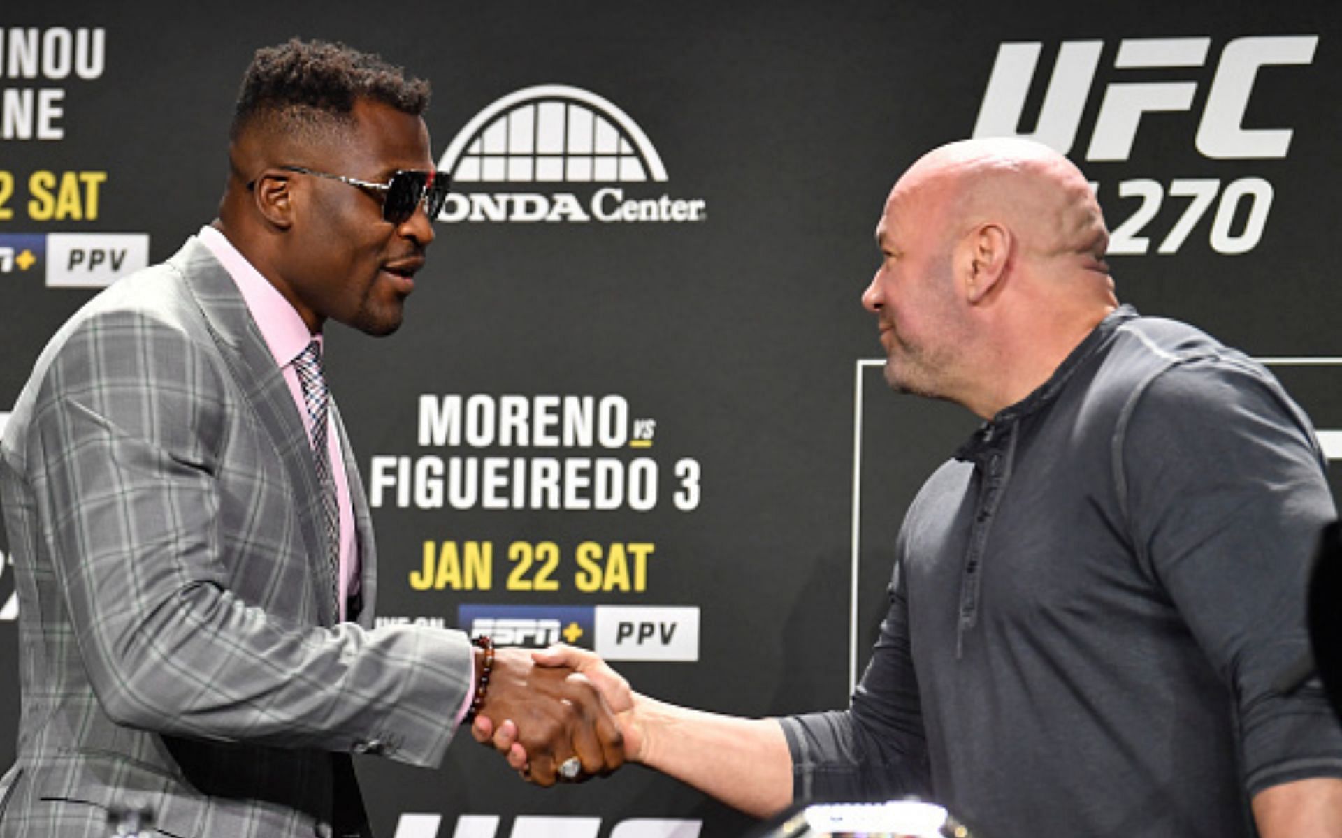 Francis Ngannou and Dana White