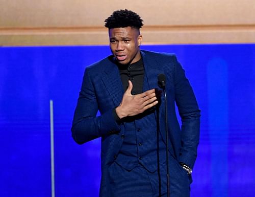 Giannis Antetokounmpo's shoes were released just days after he won his first MVP award (Image via Getty Images)