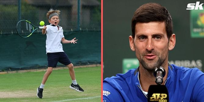 Novak Djokovic on his son Stefan starting to play tennis: "Please don't ask questions about his career, he's only 8 years old"