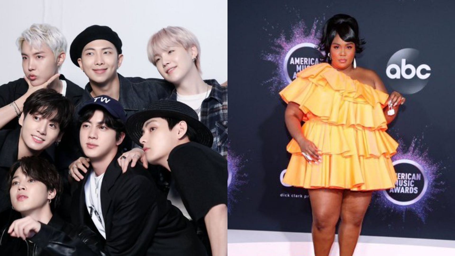 BTS and Lizzo have been friends for quite sometime now (Image via Twitter/@charts_k @makeinjera)