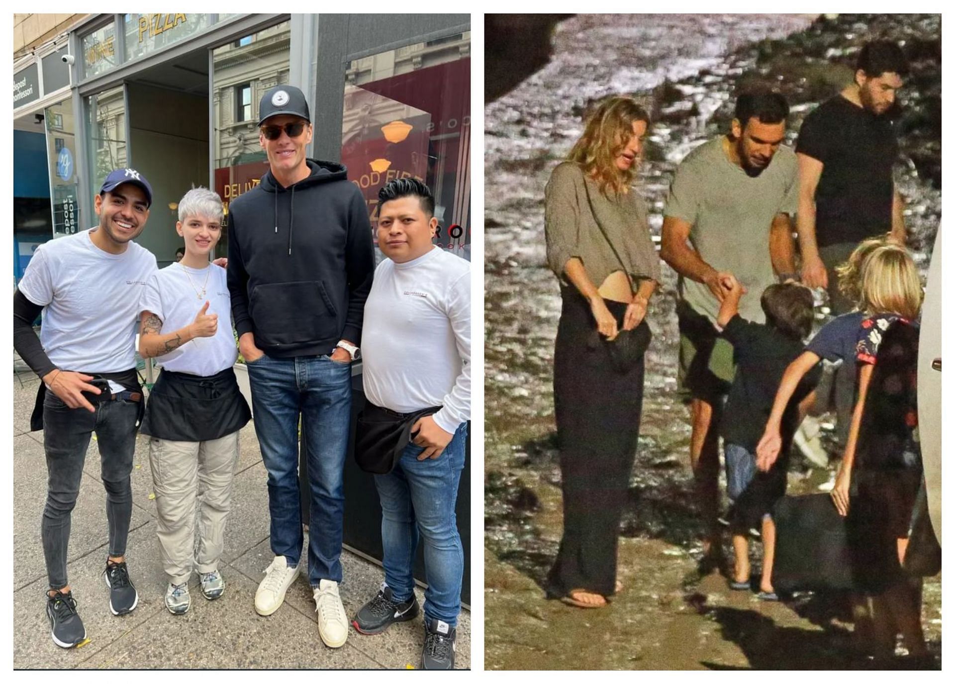 Quarterback Tom Brady dining at pizza place; Giselle B&uuml;ndchen spotted in Costa Rica