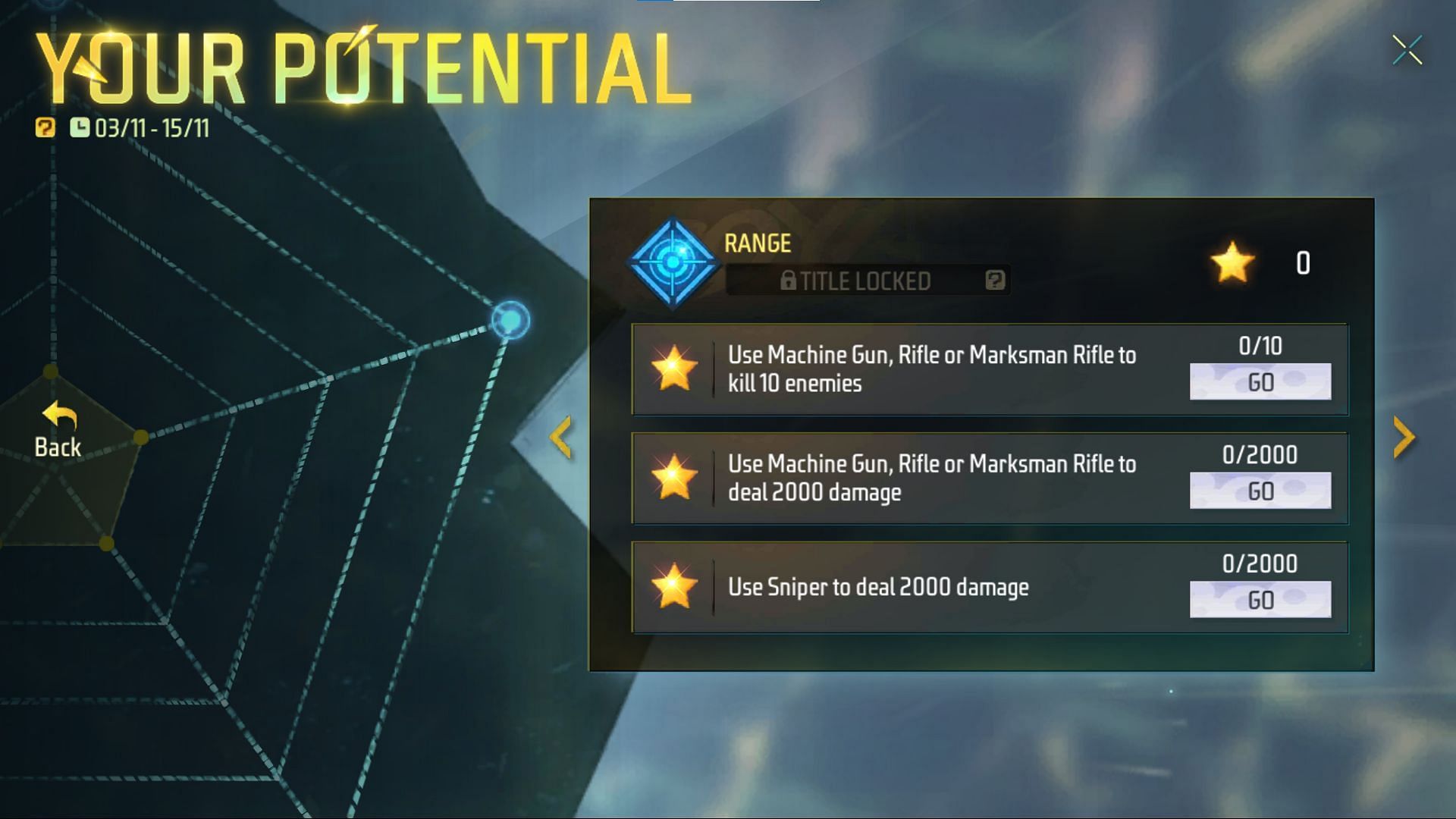 Range missions (Image via Garena)