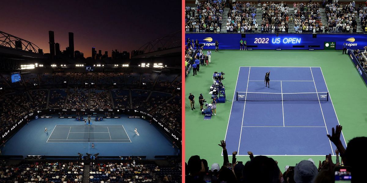 Australian Open (L) and US Open (R)