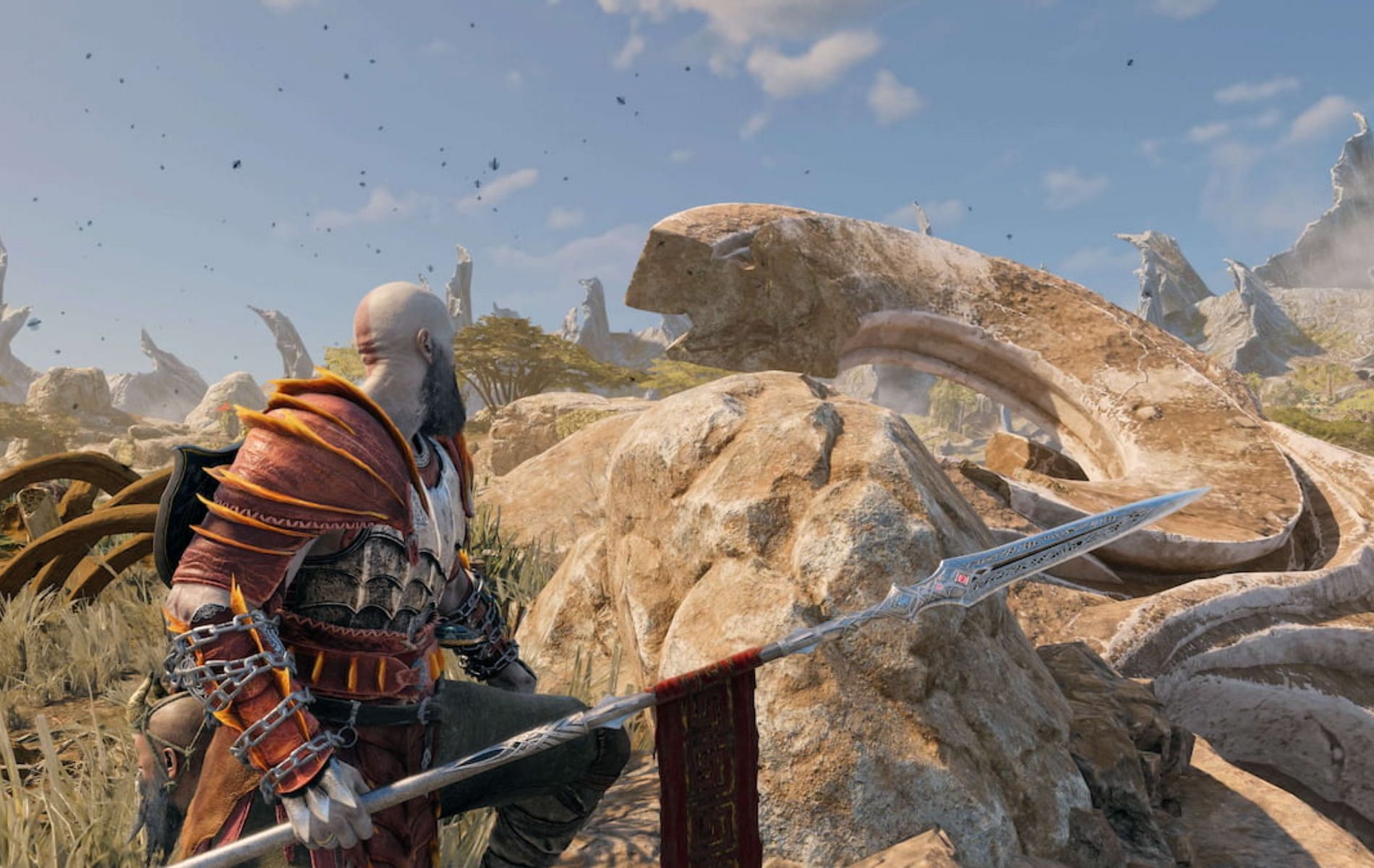 The Draupnir Spear is Kratos&rsquo; newest weapon in God of War Ragnarok. Read below to know some of its best skills and grip combinations (Image via Santa Monica Studio)