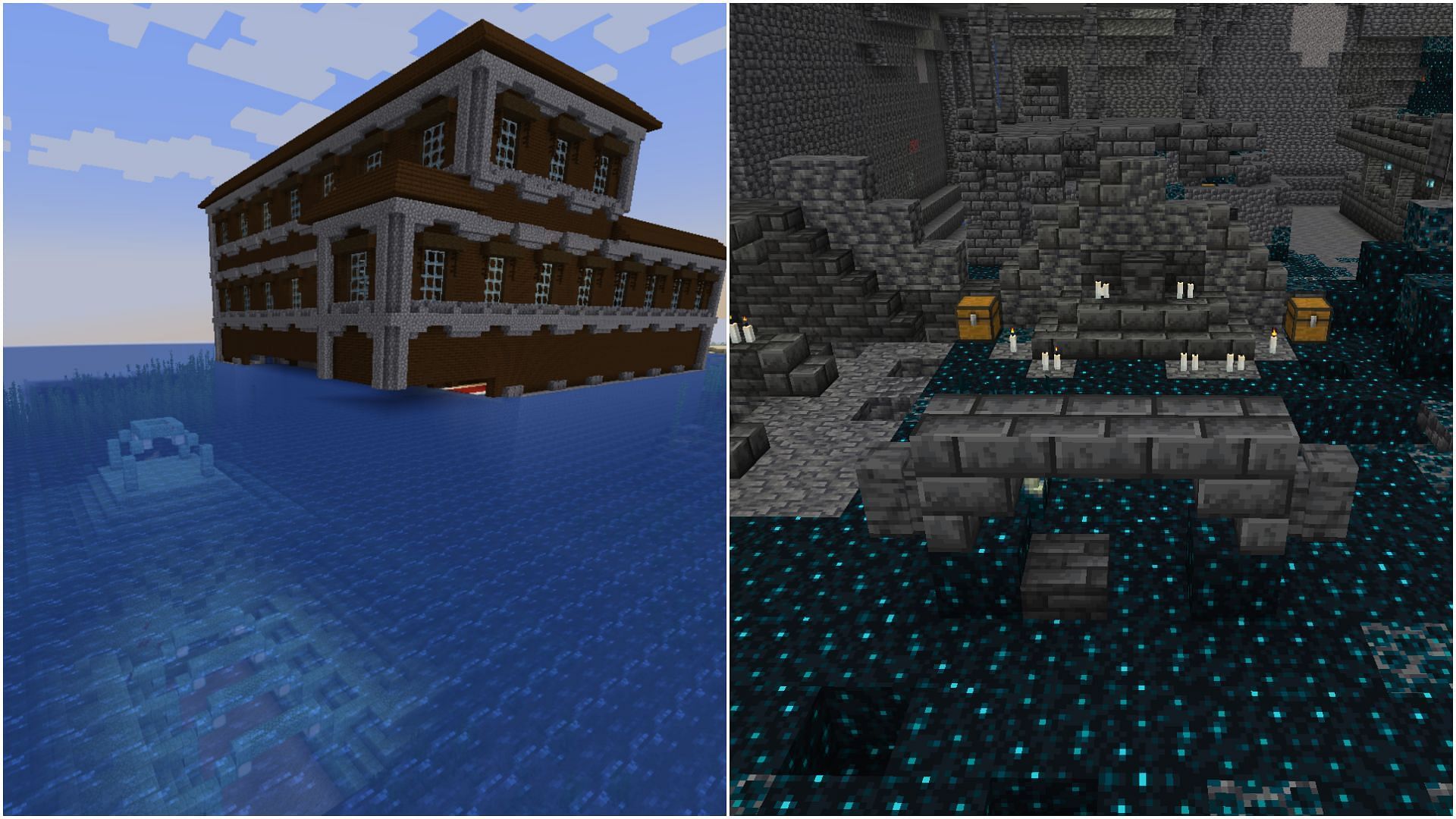 Some Minecraft structures are massive (Image via Sportskeeda)