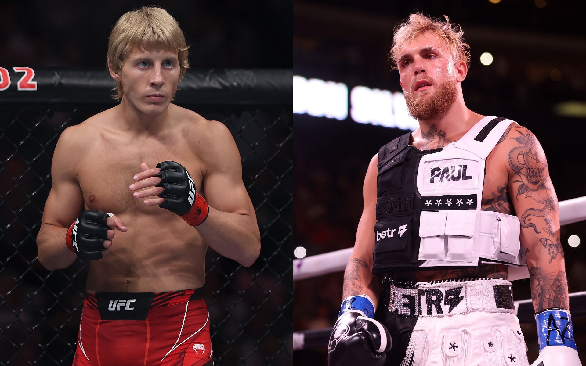 Paddy Pimblett (left) and Jake Paul (right). [via Getty Images]
