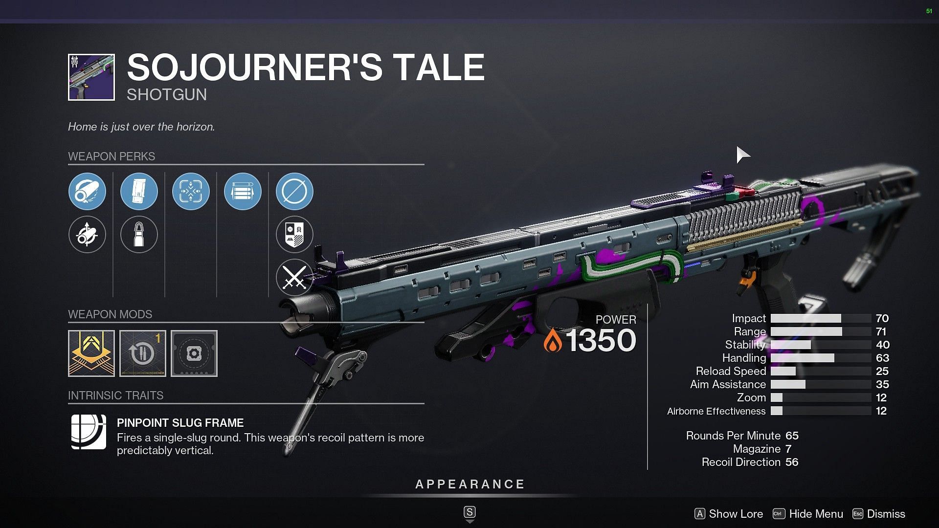 Sojourner&#039;s Tale Shotgun (Image via Destiny 2)