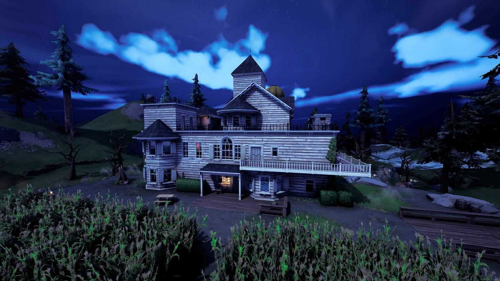To emote at Grim Gables, you will first have to visit the location (Image via Epic Games)