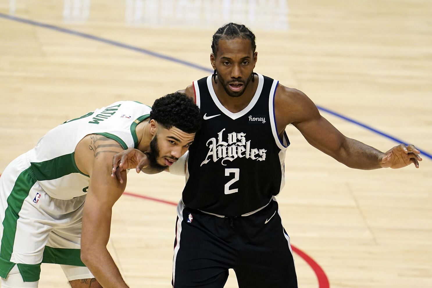 NBA injury report headlined by status of Kawhi Leonard and Jayson Tatum. [photo: Los Angeles Times]