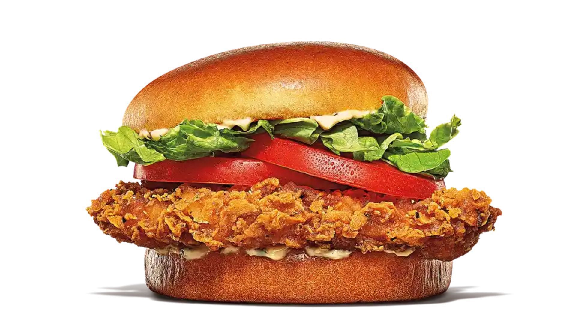 Royal Crispy Chicken Burger featuring a crispy fried chicken (Image via Burger King)