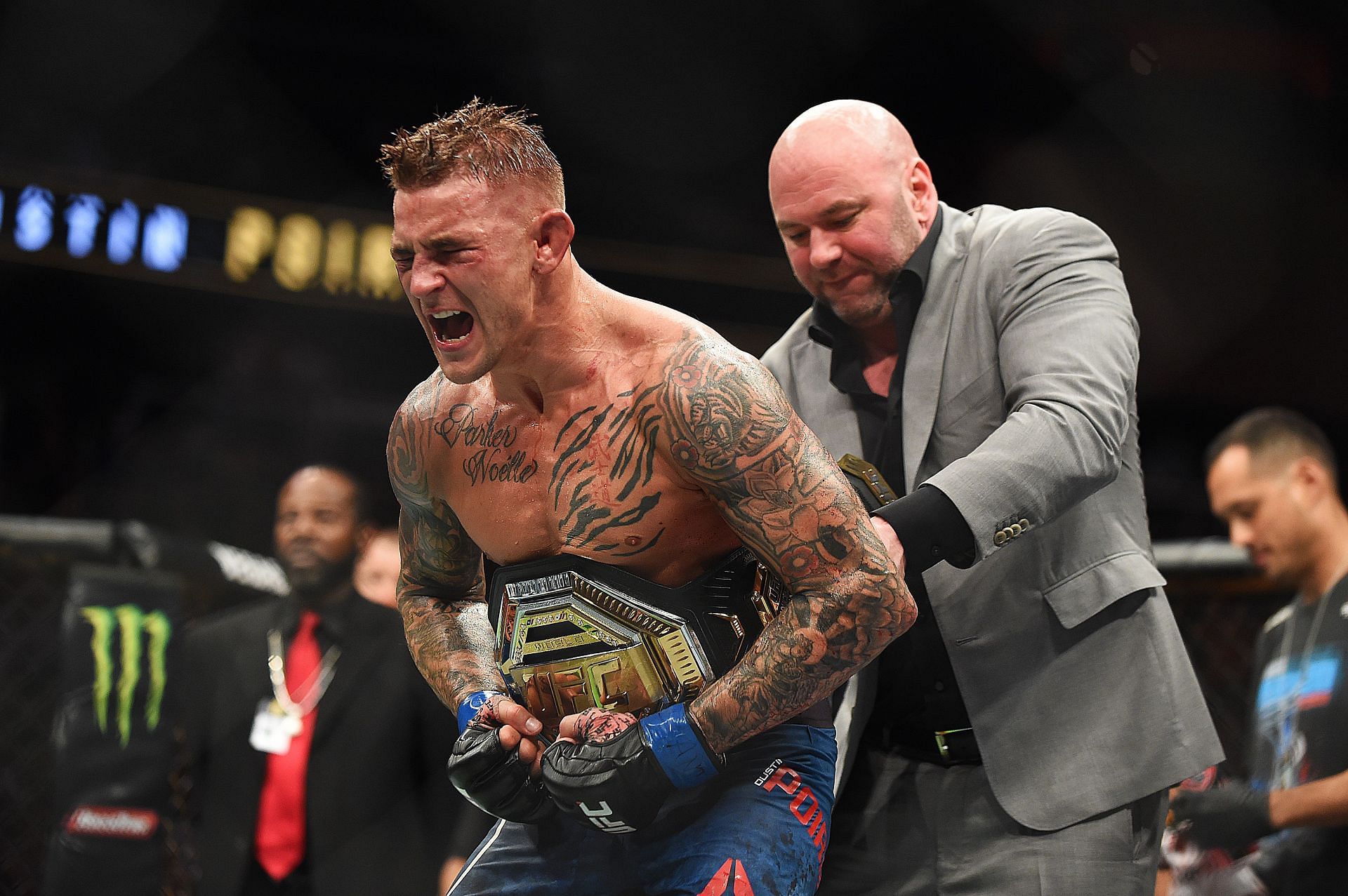 Who did Dustin Poirier lose his belt to?