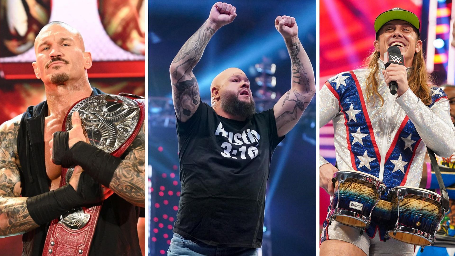 Randy Orton, Kevin Owens, and Matt Riddle in WWE