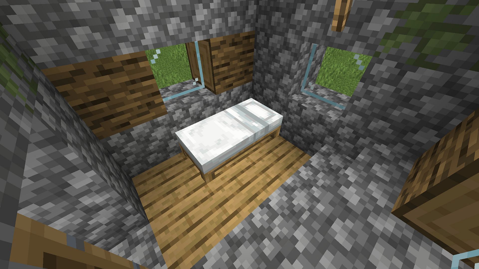 Players must sleep to protect themselves and the village from hostile mobs in Minecraft 1.19 (Image via Mojang)