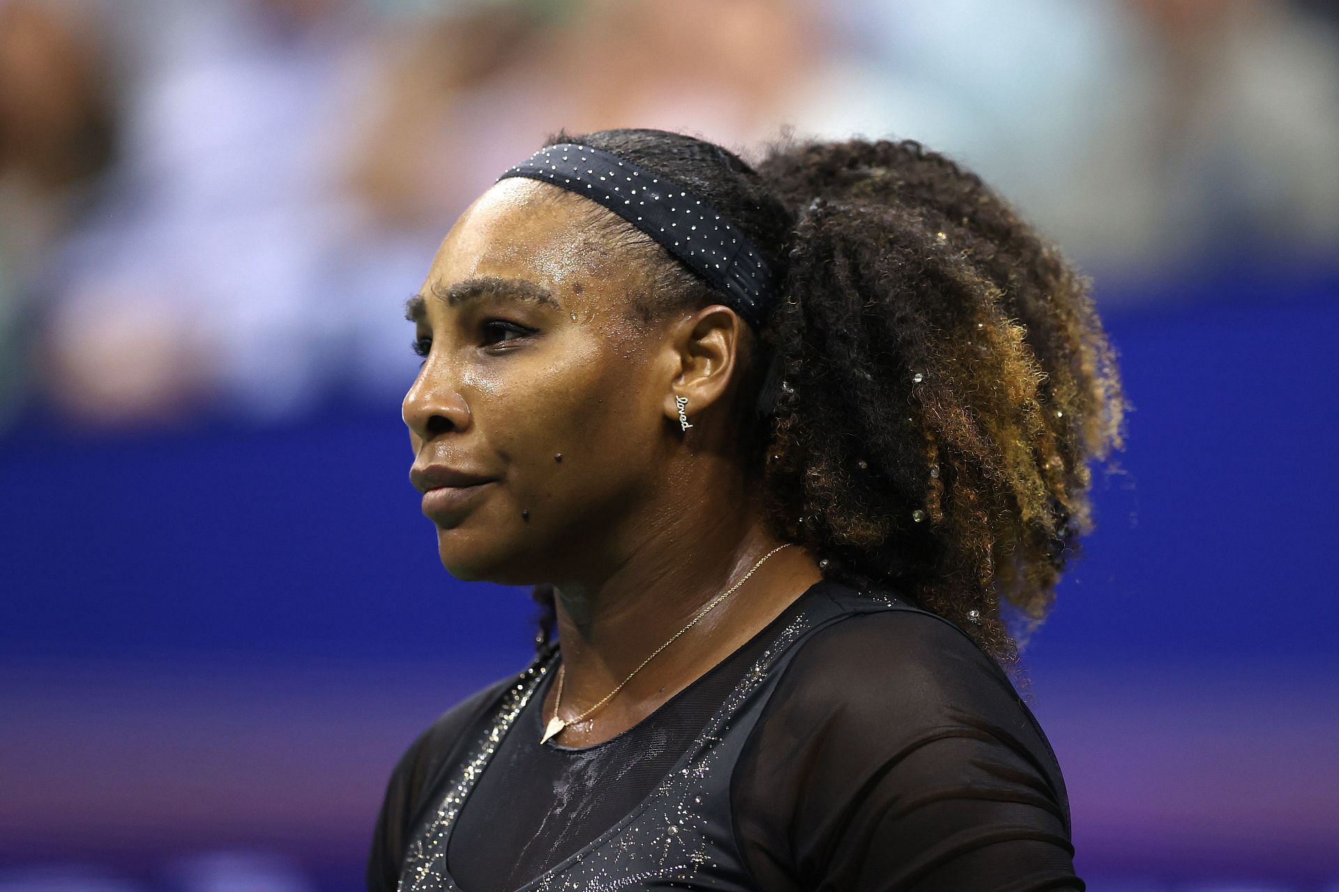 Serena Williams pictured during her match against Ajla Tomlijanovic at the 2022 US Open
