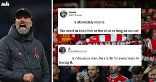 "Starts for every team in the big 6", "Only appears for majestic performances" - Liverpool fans hail youngster's nerves of steel after 'clutch' display in Derby County win