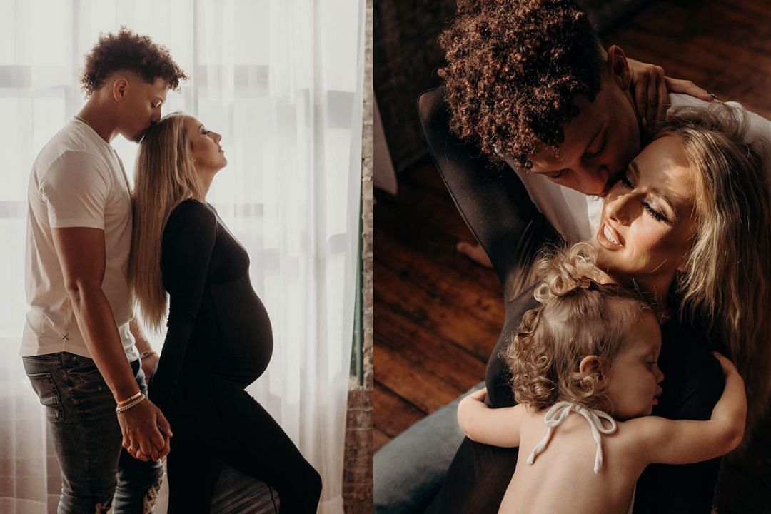 Patrick Mahomes Poses with Daughter Sterling (His Flower Girl