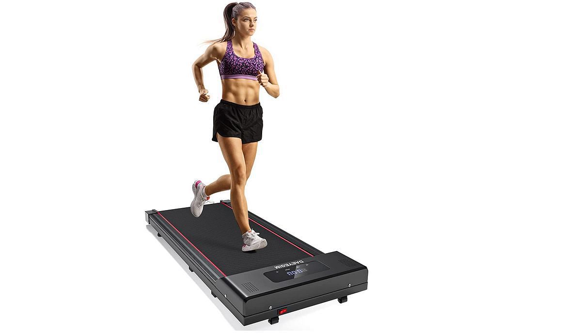 Daeyegim 2-in-1 walking pad under desk treadmill (image via Amazon)