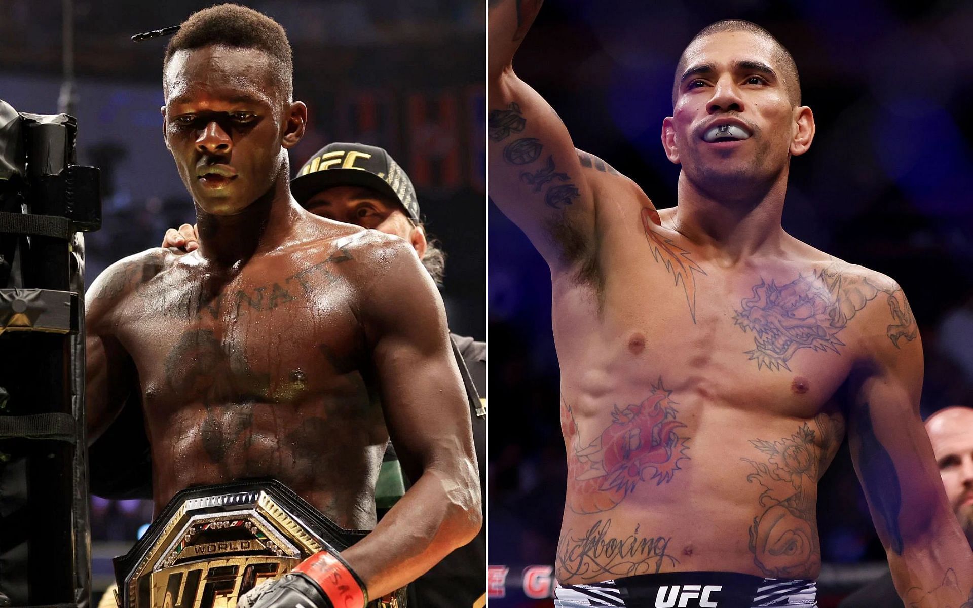 (L) Israel Adesanya (R) Alex Pereira