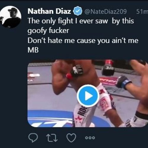 Nate Diaz takes aim at Michael Bisping via social media [@NateDiaz209]